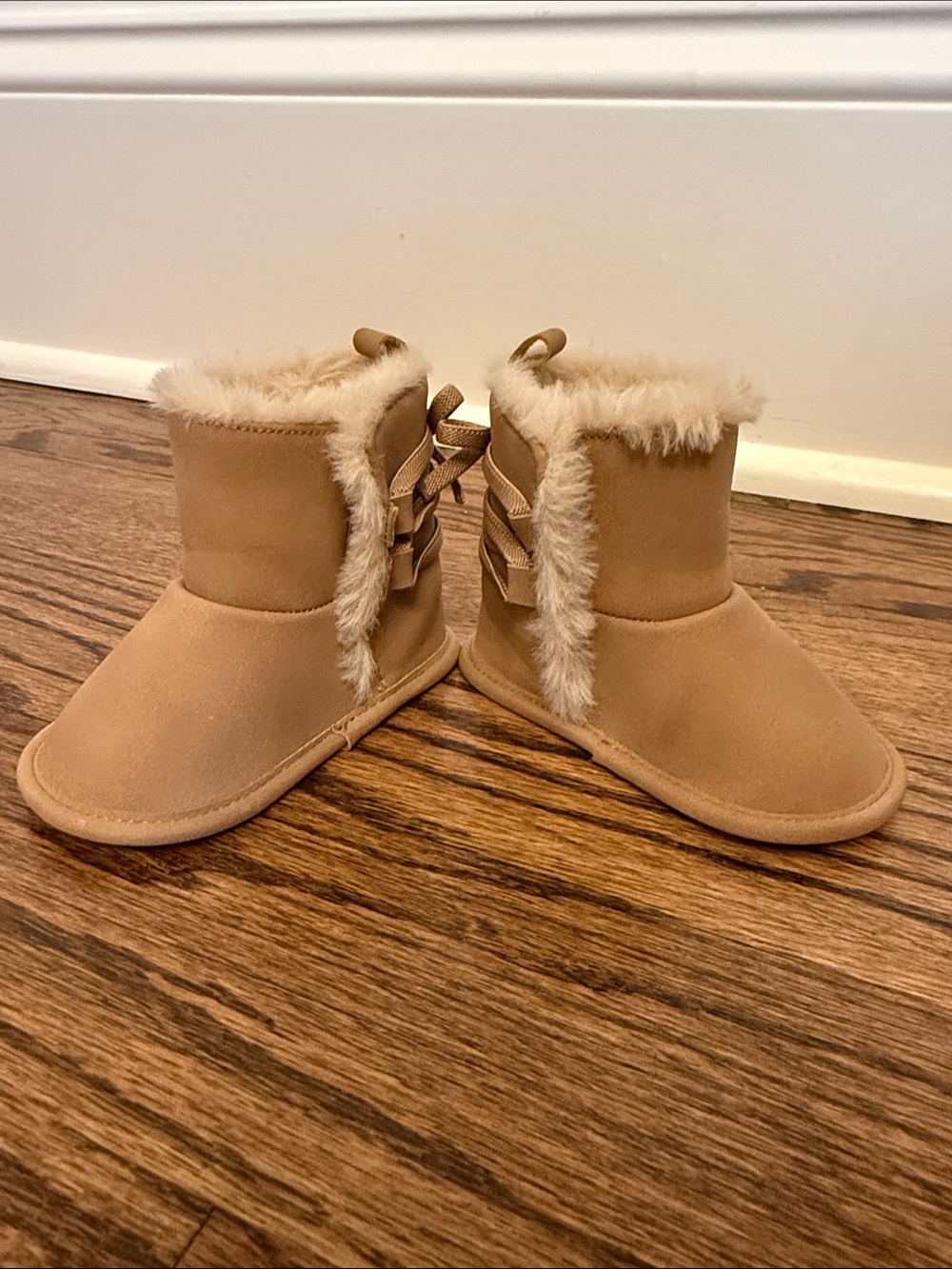 Carter's Tan Faux Fur Baby Walker Boots